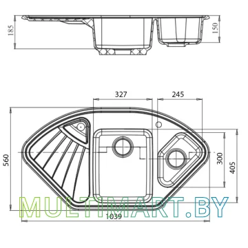 Кухонная мойка GranFest GF-C1040E (серый) картинка 2